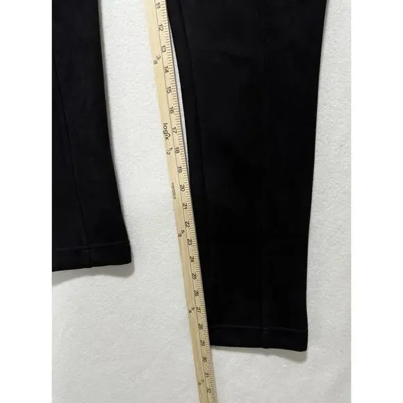 Calvin Klein Women's Black Pant size large Pull-On Faux Suede Slim Fit Stretch! - Picture 6 of 8